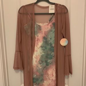 NEW dress with cute sheer cover up